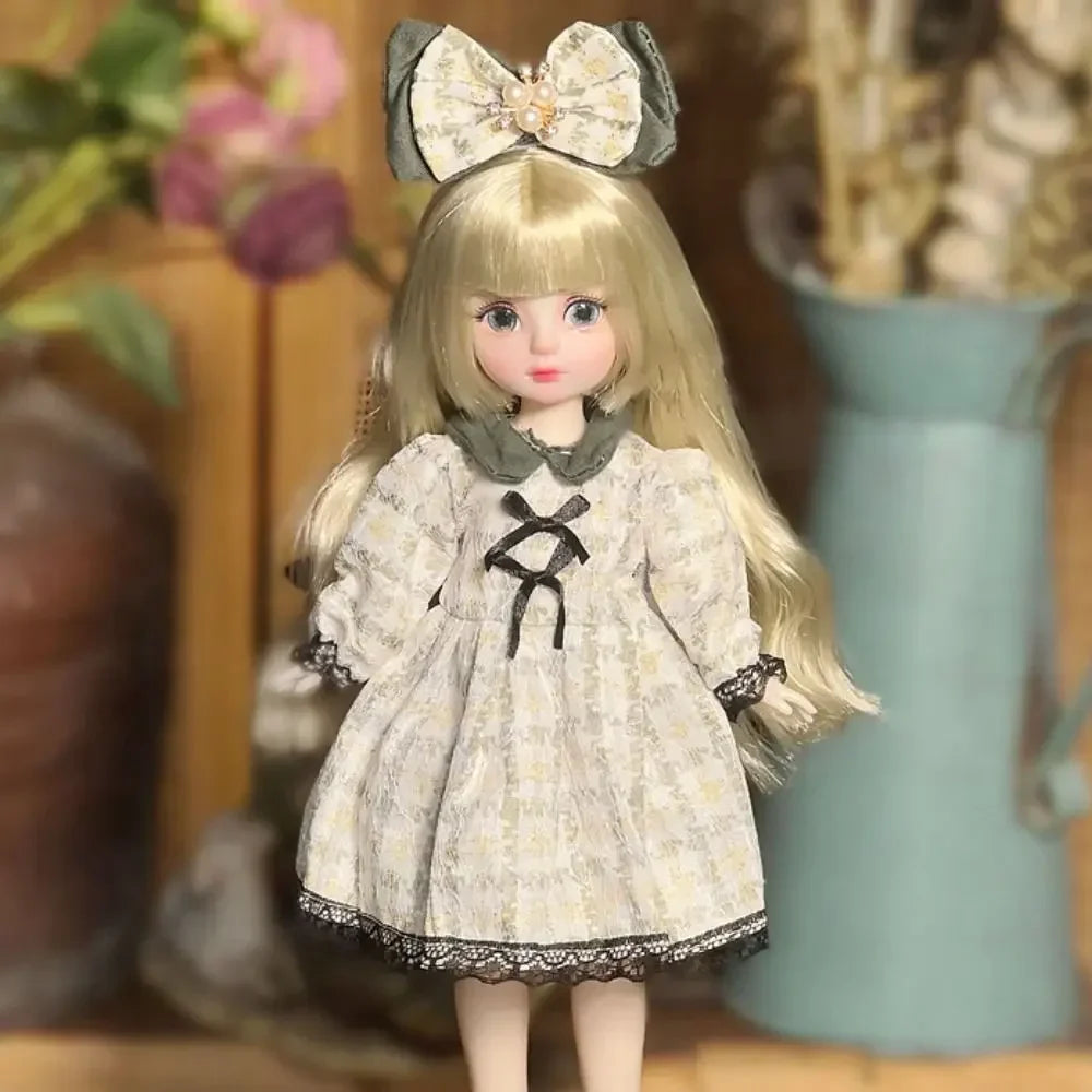 Ball jointed Doll Toys Bjd Dolls For Girls Dolls 1/6 Starry Gray Eyes 30cm Lolita Fashion Dress DIY Toy Children Birthday Gifts