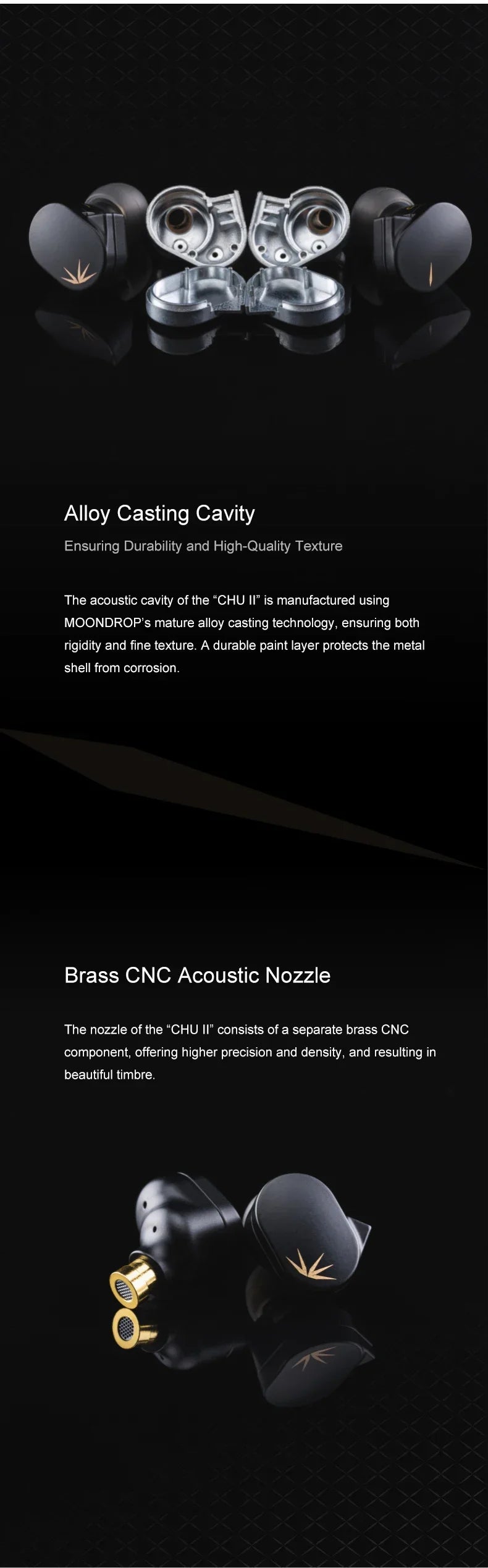 MOONDROP CHU II / CHU 2 Performance Dynamic Driver Earphone IEMs Interchangeable Cable In-Ear Headphone HiFi Music Earbuds