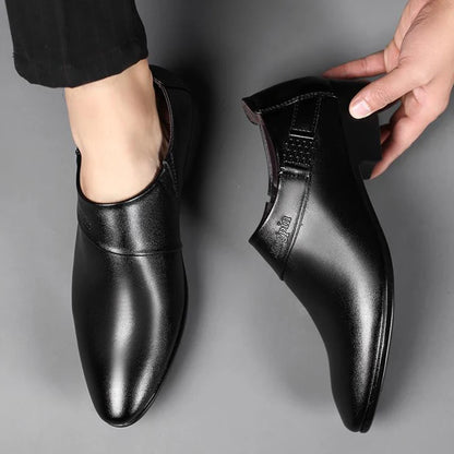 Luxury Men Leather Shoes Formal Dress Shoes for Male Plus Size Party Wedding Office Work Shoes Slip on Business Casual Oxfords