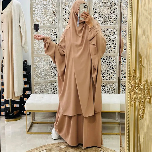 Hooded Muslim Women Hijab Dress Full Cover Prayer Garment Jilbab Abaya Long Khimar