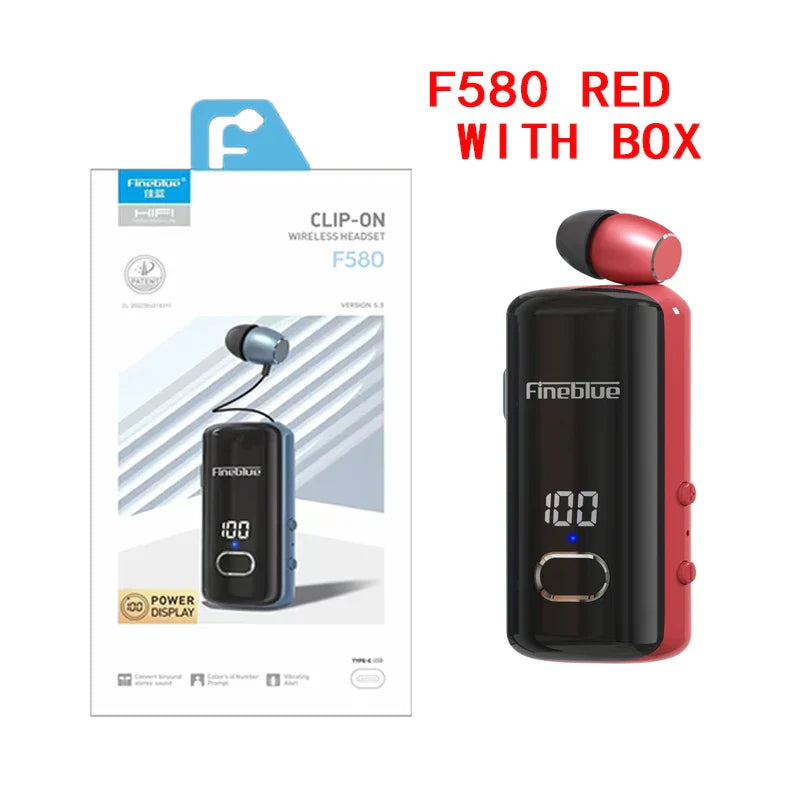 Fineblue F580 Wireless Earphone Bluetooth 5.3 Retractable Portable Headset Calls Remind Vibration Sport Run Headphone F920 F520