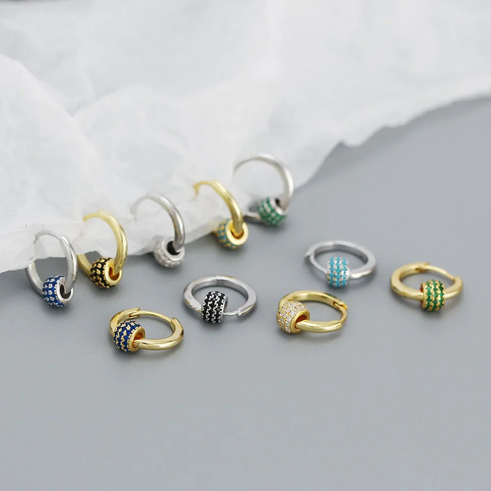 925 Sterling Silver Earring Zircon Sun Flower Ear Ring Geometric Style Water Drop Ear Bone Cute Temperament Woman Girl Ear Jewel