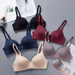 Ice Silk Wireless Bra For Women Gather Underwear Push Up Simple