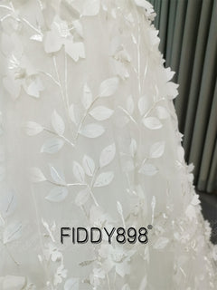 Wedding Dresses 3D Flowers Lace Bridal Gowns Elegant Bridal Wear