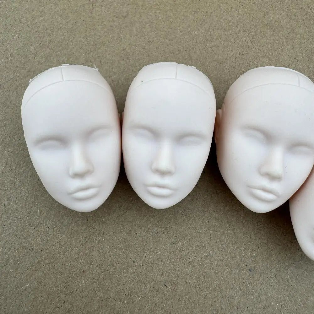Vintage 1/6 PP Face Mold Doll Heads Fashion Doll Head Make Up Practice DIY Toy Parts Girls Birthday Gifts