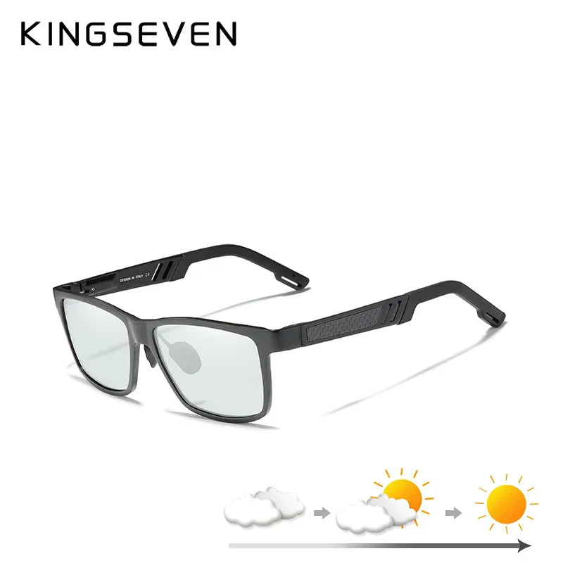 KINGSEVEN Men's Polarized Sunglasses Full Frame Aluminum Material Driving Glasses Eyewear Shades For Men Oculos masculino