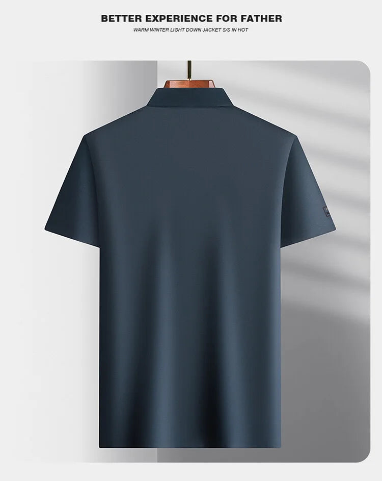 Brand high-end ice silk short sleeved men's POLO shirt 2024summer fashionable embroidery design top breathable and cool T-shirt