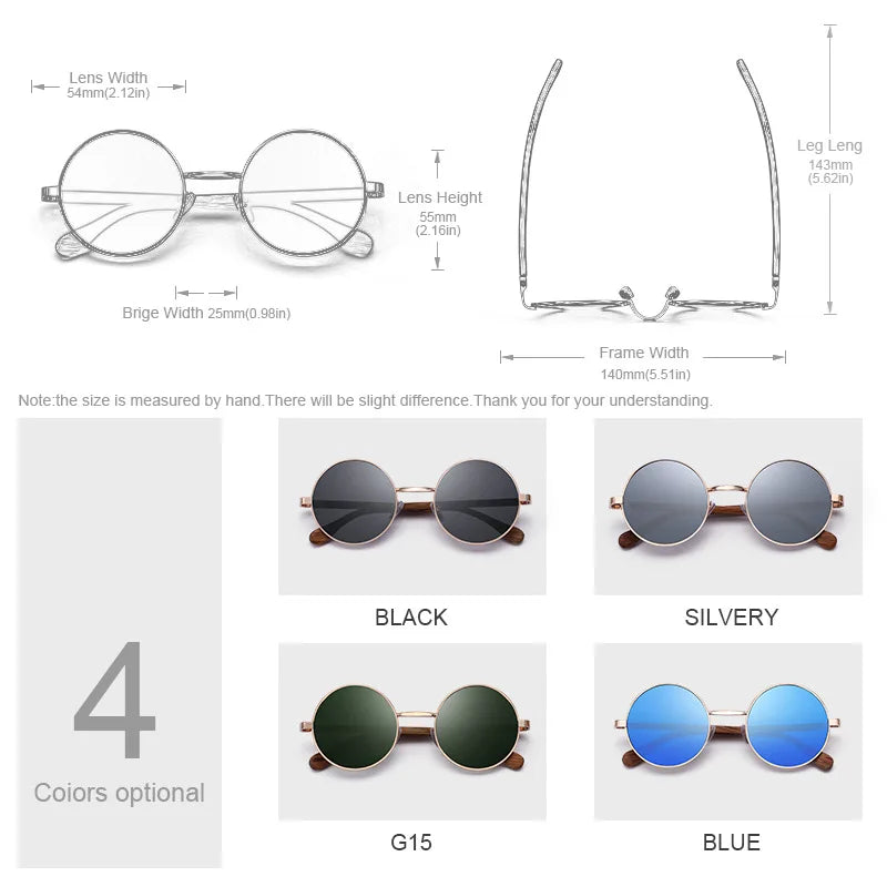 Sunglasses For Men Women Wooden Sunglasses Polarized Blue Mirror Eyewear