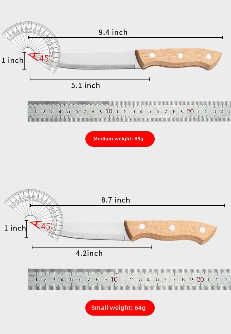 Cooking Knife Kitchen Supplies Wooden Handle Kitchen Fruit Knife Chef Knives Meat