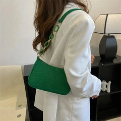 Women's Felt Design Luxury Handbag Women's Fashion Casual Handbag Crescent