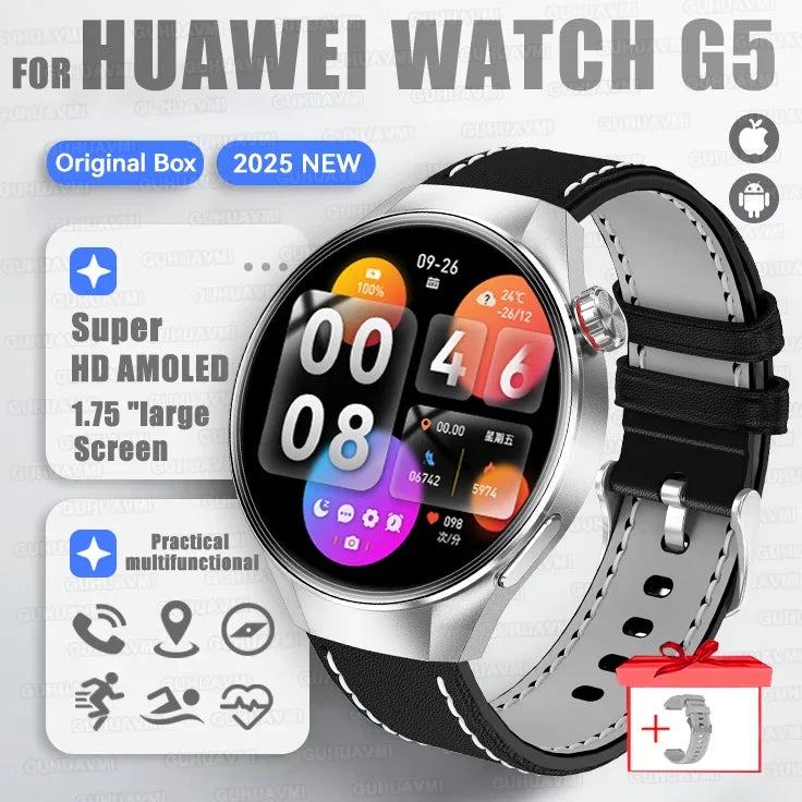 2025New Originl Watch G5 PlUS Smart Watch Men 466*466 HD AMOLED Screen GPS track Heart Rate Bluetooth Call Waterproof SmartWatch
