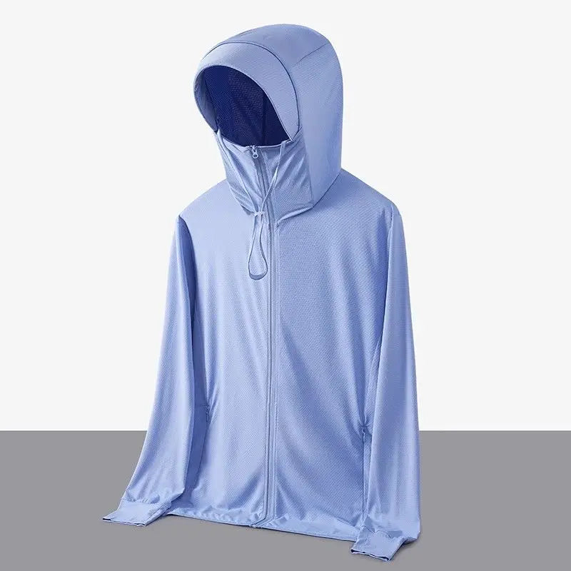 Summer Skin Coats Men Ice Silk Sun Protection Ultra-Light Sportswear