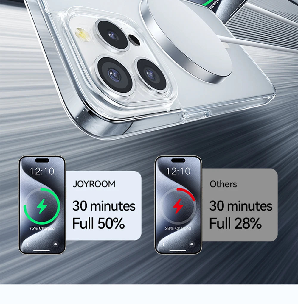 Magnetic Transparent Case For iPhone 15 14 13 Pro Max Case For Magsafe Wireless Charge Shockproof Cover Anti-fall