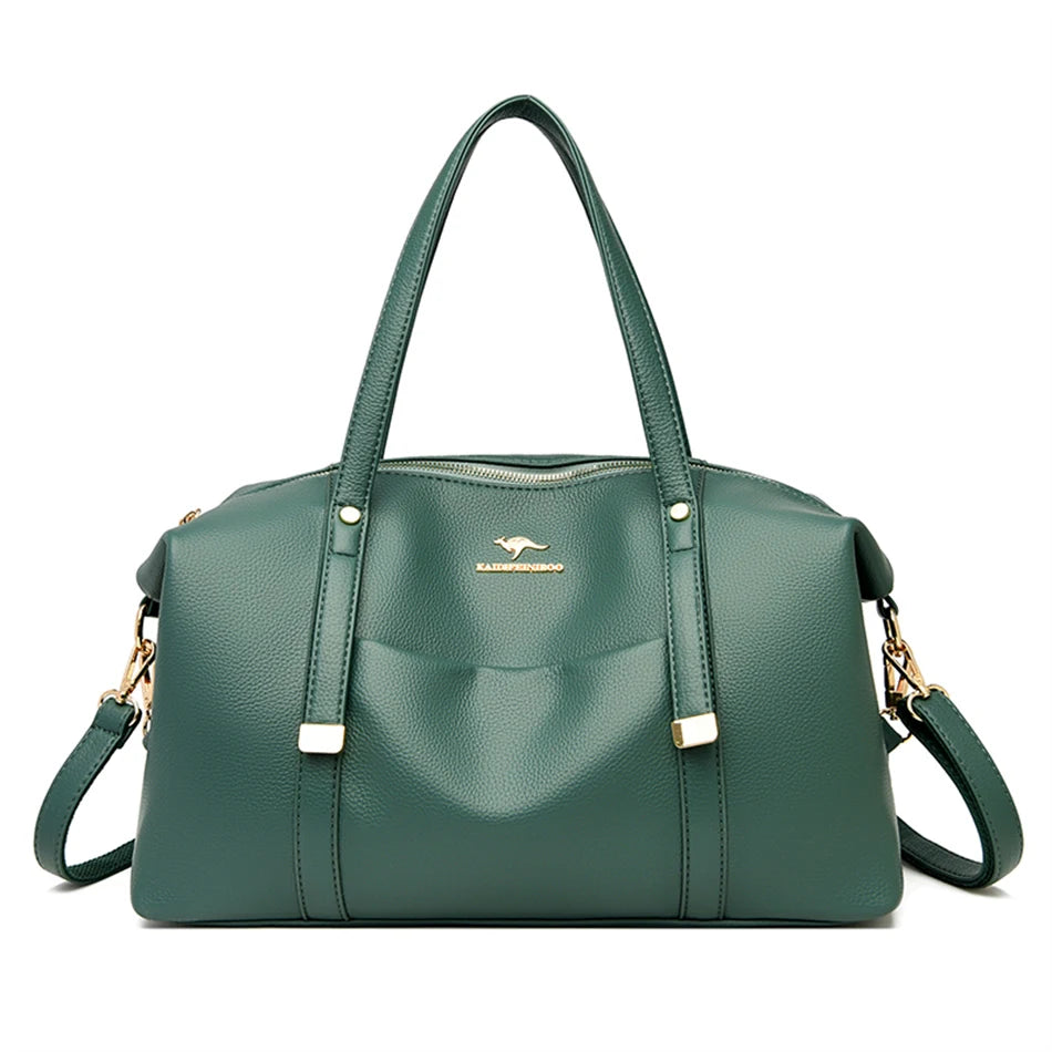 Casual Tote Bag Soft Leather Large Capacity Handbag Women's Bag