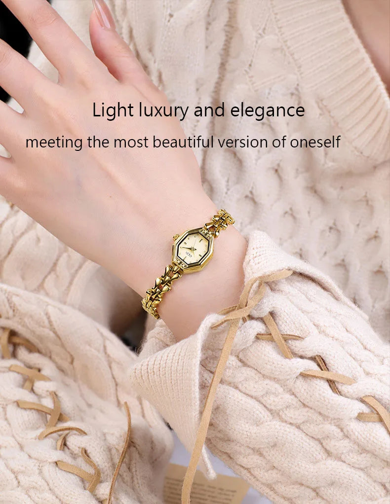 GEDI Brand Ladies Watches are Exquisite Light Luxury Retro Metal Bracelets high-end Waterproof Women Fashion Quartz Wristwatches
