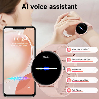 2025 New Smart Watch Women Men Bluetooth Call Sports Fitness Watches Heart Rate Health Monitor Smartwatch Ladies For Android iOS