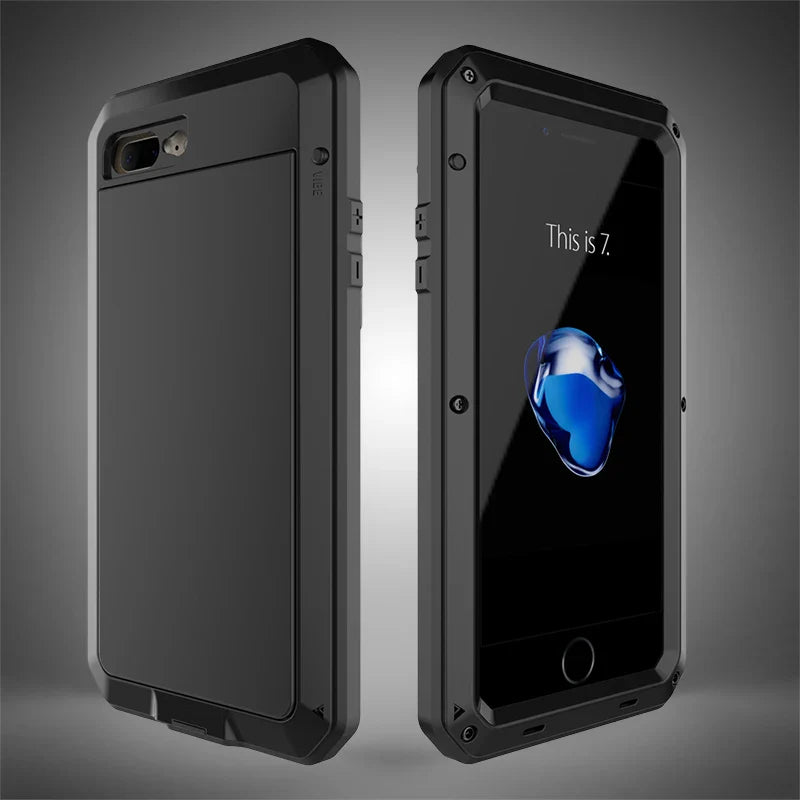 Heavy Duty Protection Armor Metal Phone Case for iPhone 17 16 15 14 13 12 11 Pro XS MAX SE XR X 6 7 Aluminum Shockproof Cover
