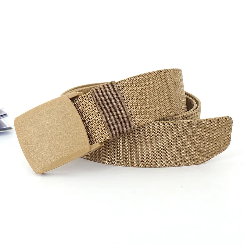 3.8X110cm High Quality Automatic Buckle Nylon Men Belt Outdoor Hunting Multifunctional Tactical Canvas Camouflage Belt for Women