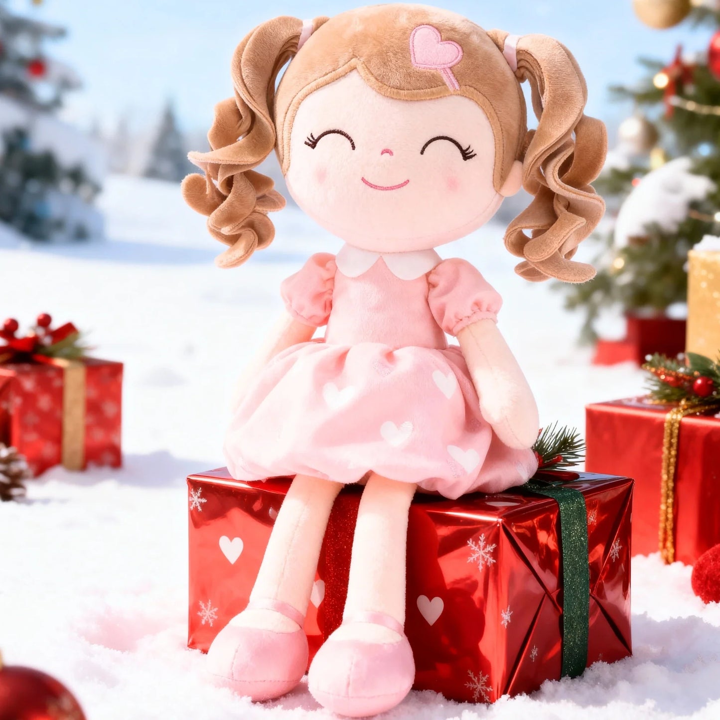 NEW Gloveleya Christmas  Plush Doll Baby Dolls, Soft Plush Princess Plush Toys, Ideal Christmas Gift Baby's first Birthday Gift