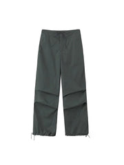 Women Fashion Parachute Cargo Pants Vintage Jogging Trousers High Elastic Waist