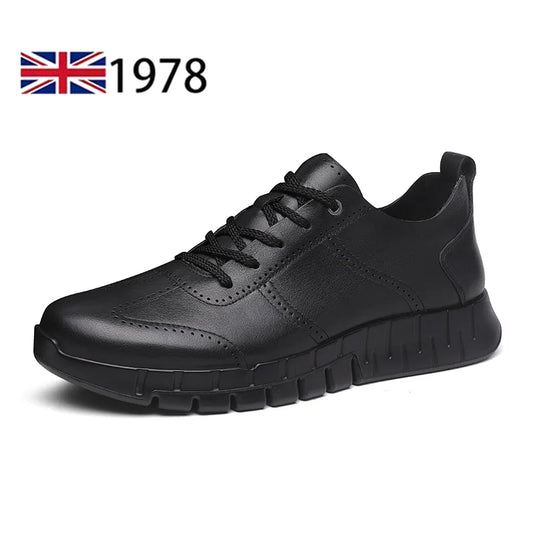 High-end Genuine Leather Men Shoes Outdoor Casual Sneakers Shoes Non-slip Running Sports Shoes For Men Formal zapatillas hombre