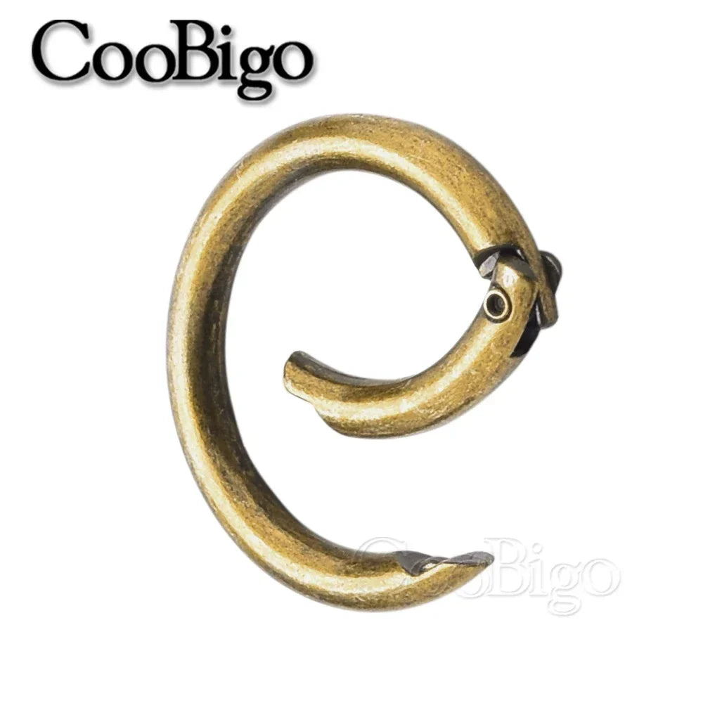 1pcs Metal O Ring Spring Clasp Round Carabiner Keychain Bag Clip Snap Hook Pets Chain Buckles Connector Jewelry DIY Craft Making