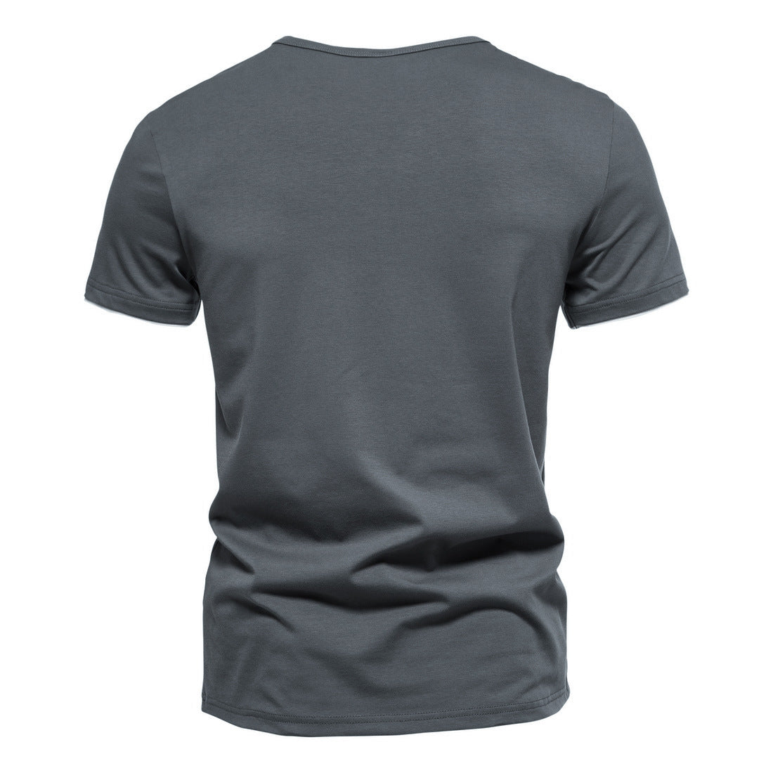Mens Short Sleeve Henley Shirts Casual Cotton Slim Fit Basic Summer V Neck T-Shirt