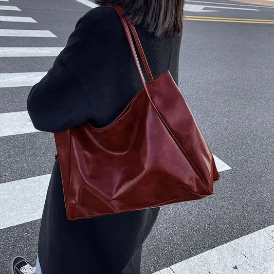 Vintage Red Womens Tote Bag Athletic Casual Fashion Large Capacity