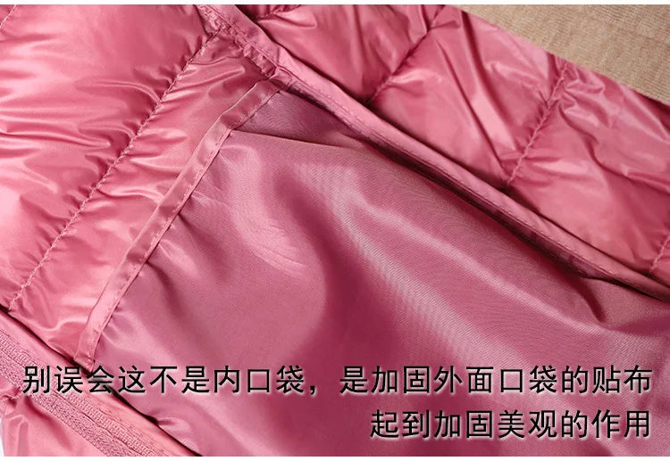 Winter Women Down Jackets Long White Duck Down Ultra Light Thin Casual