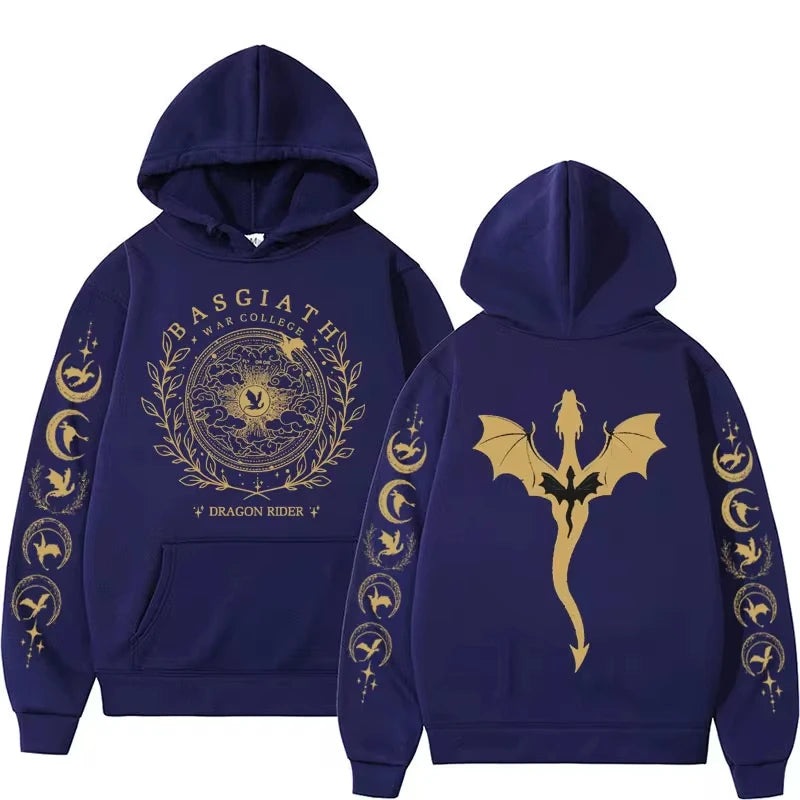 Hoodie Fourth Wing Graphic Hoodies Na Sgiath War College Dragon Rider Sweatshirt