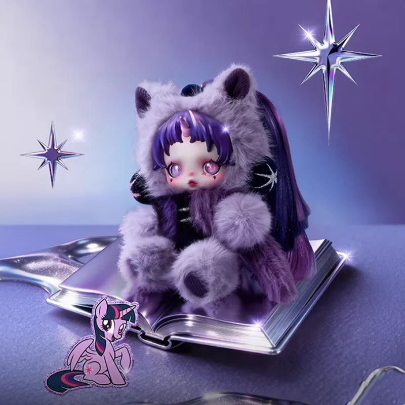 POPMART SKULLPANDA x My Little Pony YOU FOUND ME Series Pendant Blind Box Guess Bag Desktop Decoration Model Toys Anime Figure