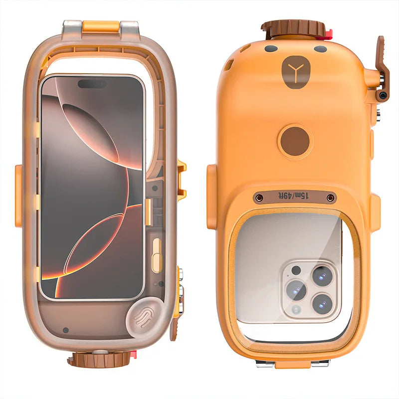 15 Meter Deep Bluetooth Waterproof Mobile phone Case For iPhone 17 Air 16 15 14 13 12 11Pro Max Samsung xiaomi phone Case
