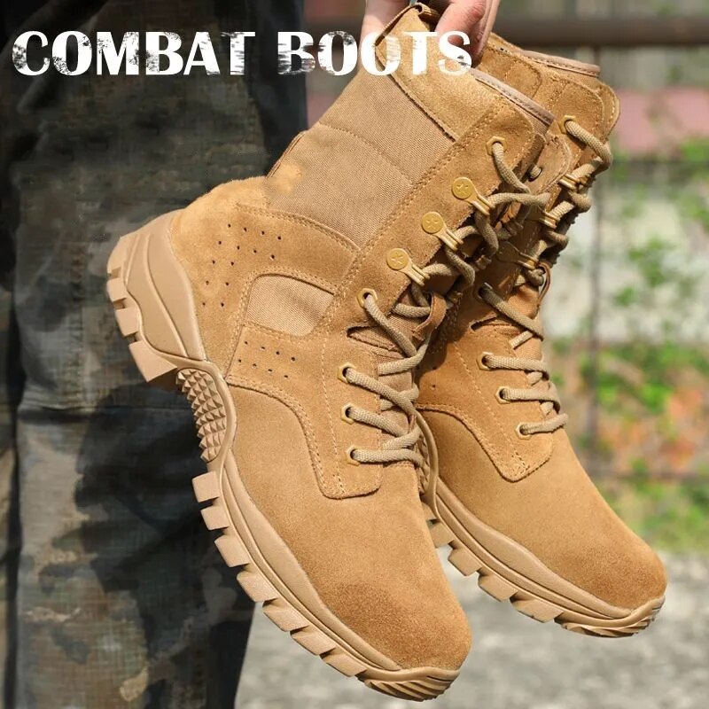 Men Boots Army Military Special Force Boot Fight Combat Train Desert Shoes