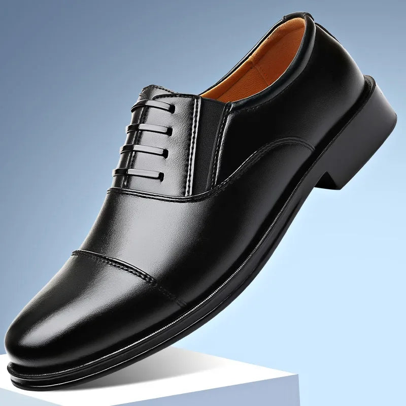 Mens Formal Leather Shoes Slip on Dress Wedding Casual Flats Luxury Walking Oxfords Office Work Zapatos Para Hombre Plus Size