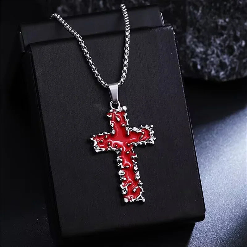 European And American Fashion Personality Retro Gothic Cross Necklace For Men And Women Street Hip-Hop Trendsetters Versatile Pe