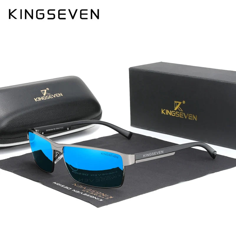 KINGSEVEN Men Polarized Sunglasses Driving UV400 High Quality Glasses Causal Rectangle Male Causal Fishing Outdoor Eyewear