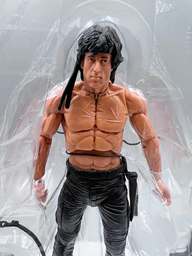 NECA Figure First Blood John J Rambo PVC Action Figure Collectible Model Special Forces Soldier Toys Joint Movable Birthday Gift