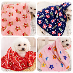 Warm Soft Pet Dog Blanket Mat Plush Thin Pet Sleeping Blanket for Dogs Cats Warm