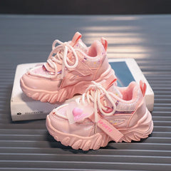 Sport Shoes for Kids Girls Cute Princess Non-slip Light Children Fashion Casual Sneakers