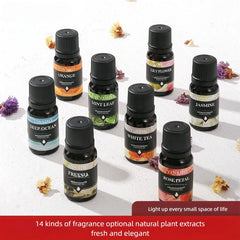 17 Flavors 10ml Essential Oils For Aroma Diffuser AirHumidifier Home Water-soluble Lavender Rose Eucalyptus  White Peach Oolong