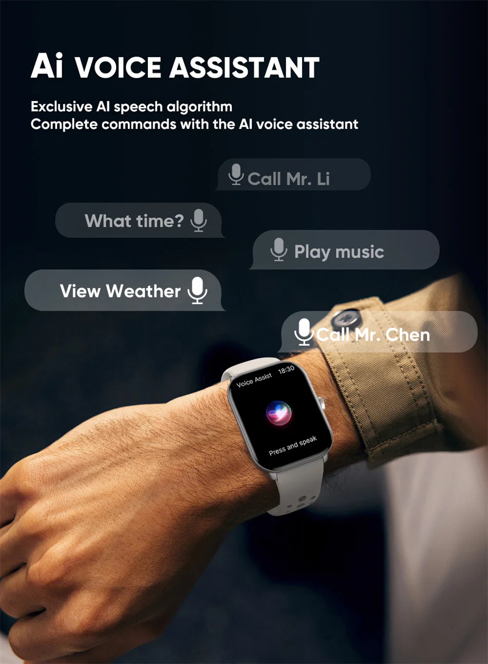 New Series 5 Watch5 Men Smart Watch Blood Pressure Blood Oxygen Heart Rate AI Voice Bluetooth Call Women SmartWatch For Android