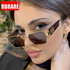 Sunglasses Women Metal Frame Glasses Fashion Brand Designer Vintage Eyewear