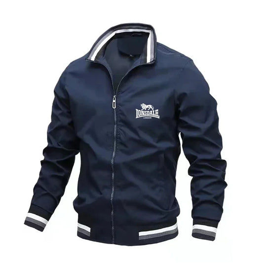 Men's aviator jacket with support collar, thin casual baseball jacket