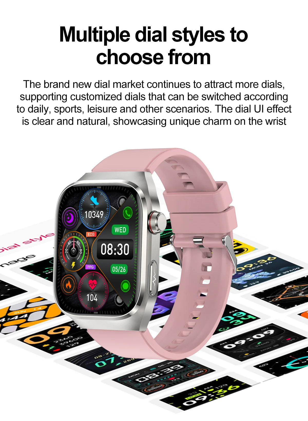 2025 New Women Smart Watch with BMI measurement Menstrual Cycle ECG Heart Rate Blood Oxygen Sleep Fitness Tracker Smart bracelet