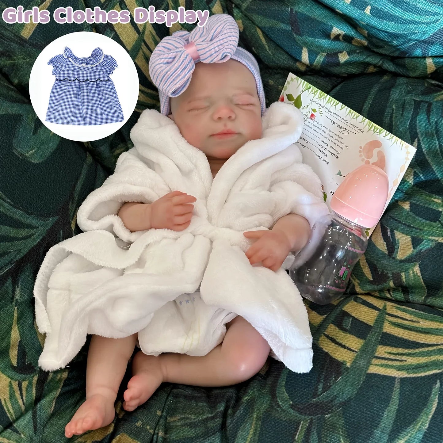 1PC/One More Outfits 18Inch Open Mouth Pascale Soft Silicone Bebe Reborn Girl Doll With Painted Skin Lifelike Newborn Girl Doll