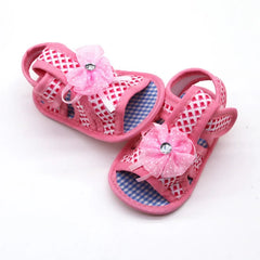 1Pair Kids Baby Girl Soft Sole Shoes Anti-slip Sandals Prewalkers Floral Design