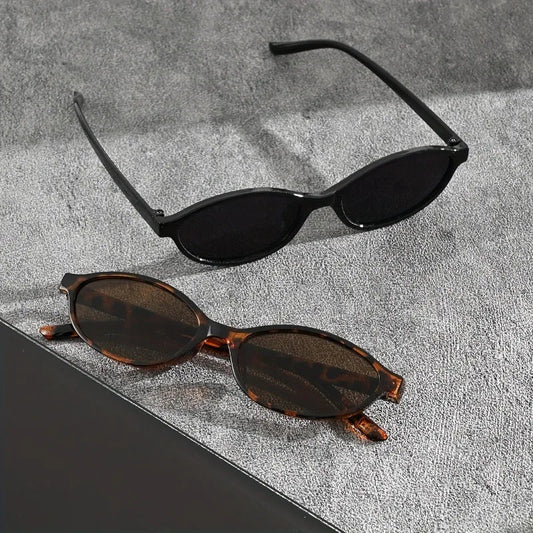 1 Pair of Y2K Style Classic Oval Frame Men's and Women's Fashionable Glasses Are Perfect for Casual Wear Photography