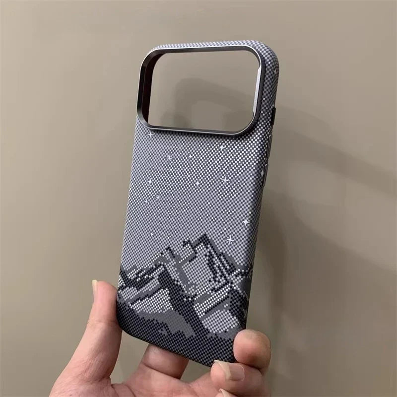 River Mountains Magnetic Phone Case for iPhone 15 16 17 Pro Max Magnets Charging Back Cover Camera Lens Protection Shell Coques