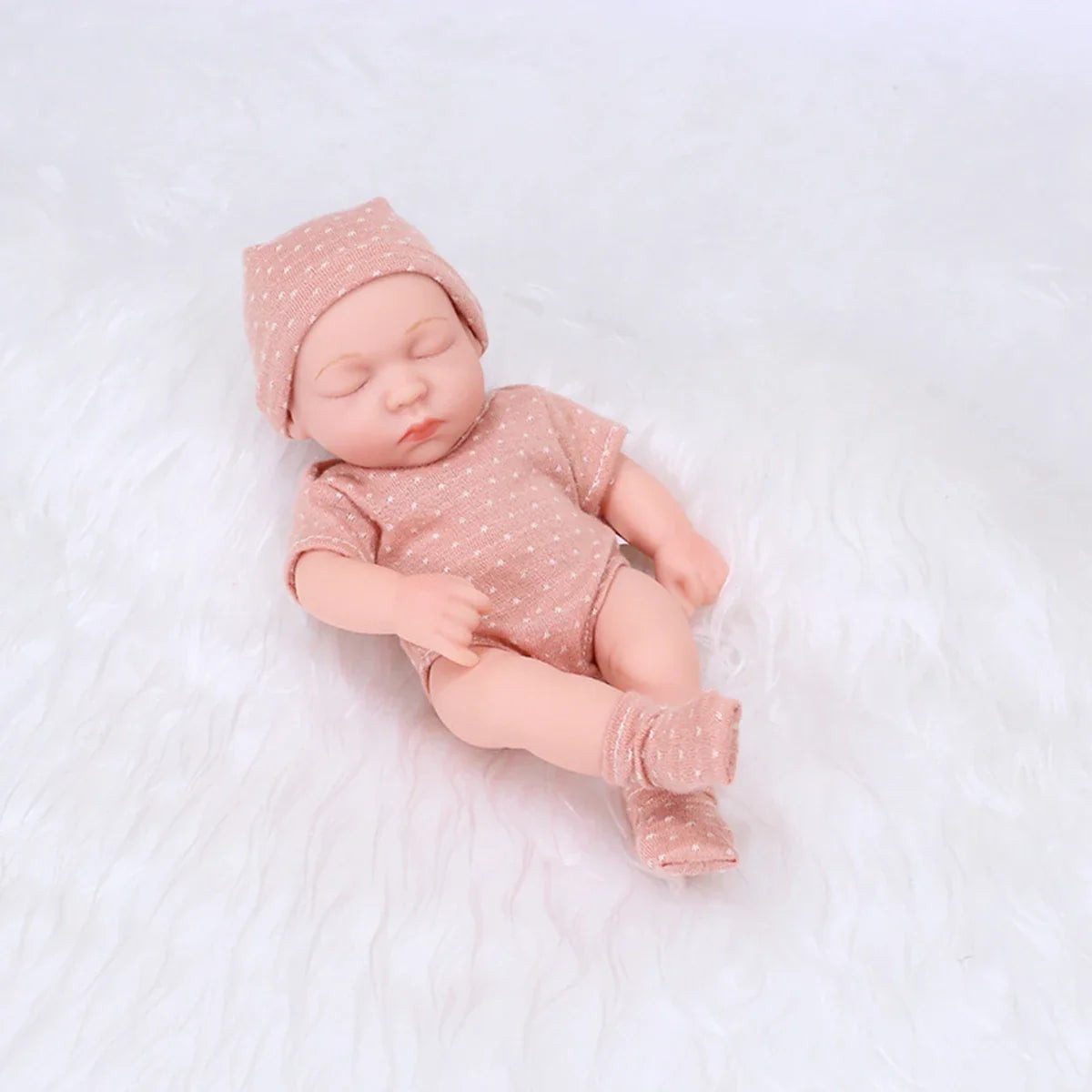 20cm Reborn Dolls Silicone Vinyl Baby Doll Cute Mini Bebe Doll Baby Reborn Doll Toys Waterproof Vinyl Doll For Girls Gift