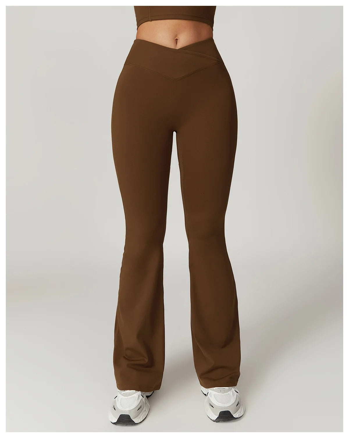 High Waist Flared Pants Gym Leggings Women Fitness Running Bell Bottomed Tight